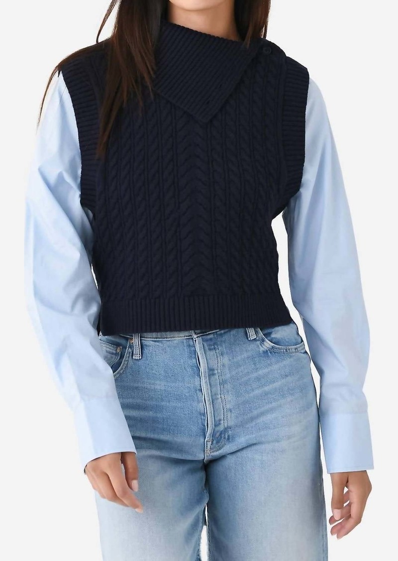 Jonathan Simkhai Linnea Combo Pullover Sweater In Glacier Multi