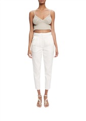 Jonathan Simkhai Lolita Crochet Top In Truffle