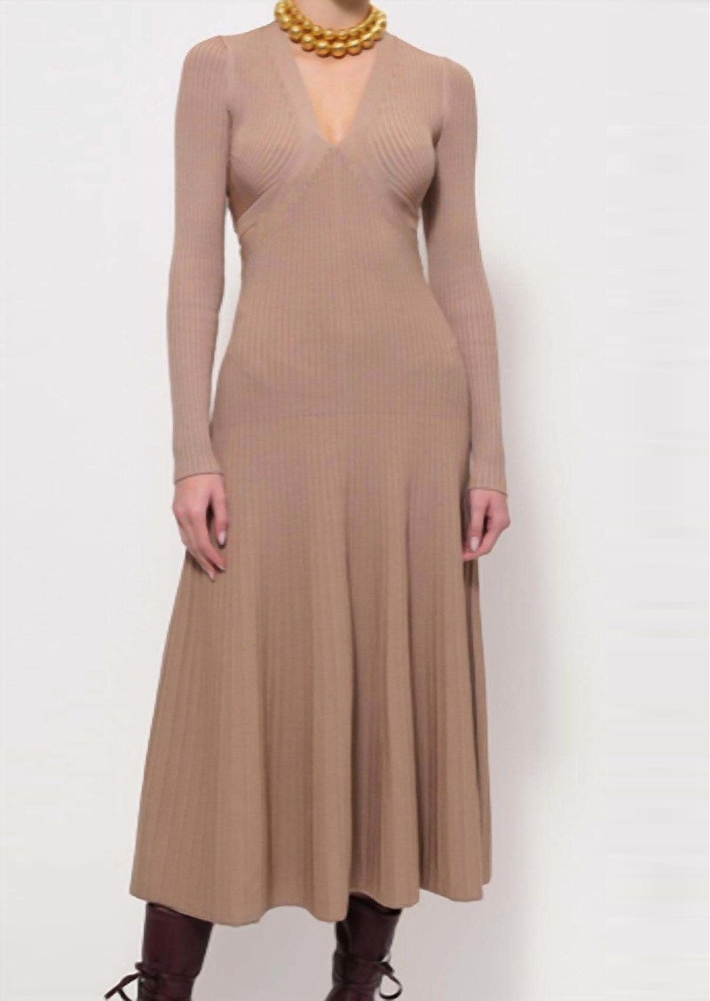 Jonathan Simkhai Melba Midi Dress In Nutmeg