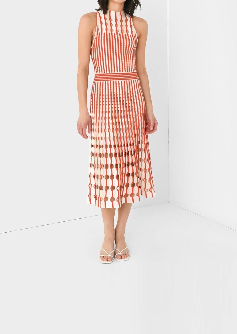 Jonathan Simkhai Nash Midi Dress In Flame Multi