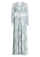 Jonathan Simkhai Priya Swirl Print Waist Cut-Out Dress