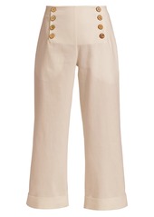 Jonathan Simkhai Quinn Linen Stretch Sailor Pants