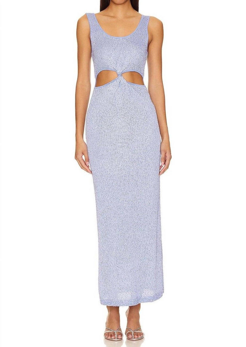 Jonathan Simkhai Rayne Cut Out Tank Dress In Marina Blue