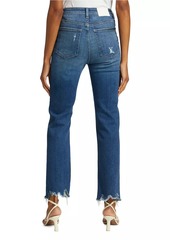 Jonathan Simkhai River High-Rise Distressed Stretch Ankle Crop Jeans