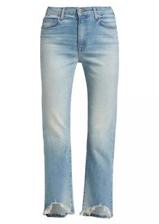Jonathan Simkhai River High-Rise Distressed Stretch Straight-Leg Jeans