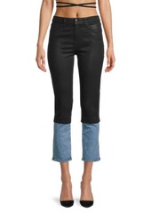 Jonathan Simkhai River High-Rise Two-Tone Stretch Straight-Leg Jeans