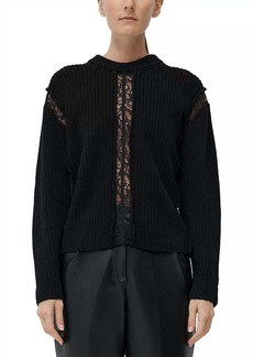Jonathan Simkhai Ruba Long Sleeve Sweater In Black