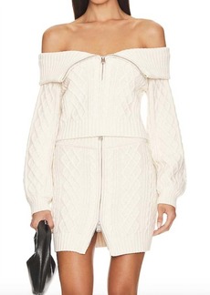 Jonathan Simkhai Salma Off The Shoulder Pullover In Ivory