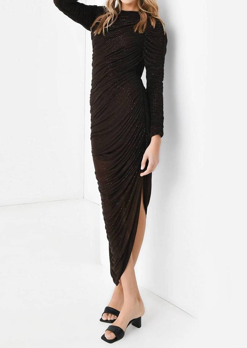 Jonathan Simkhai Sanders Ruched Dress In Chocolate