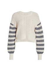 Jonathan Simkhai Savi Tie-Detail Crewneck Sweater