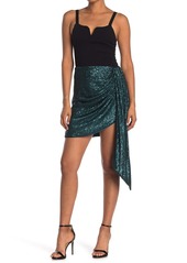 Jonathan Simkhai Sequin Embellishment Mini Drape Front Skirt