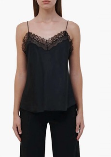 Jonathan Simkhai Silk Lace Camisole In Black