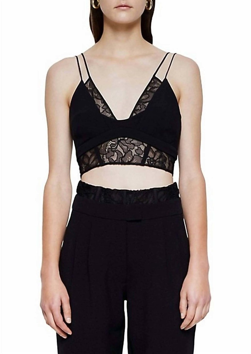 Jonathan Simkhai Teegan Lace Bustier Top In Black