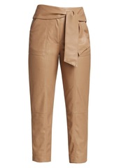 Jonathan Simkhai Tessa Vegan Leather Tie Pants