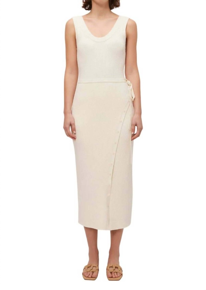 Jonathan Simkhai Tillie Wrap Dress In Ivory