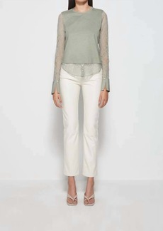 Jonathan Simkhai Torrin Recycled Stretch Lace Top In Sage