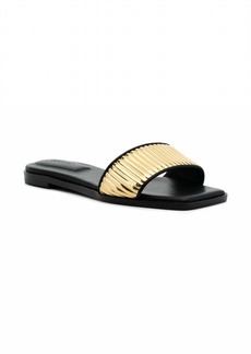 Jonathan Simkhai Women's Carter Flat Sandals In Black/gold