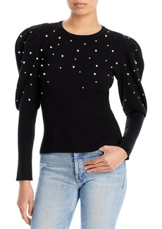 Jonathan Simkhai Womens Embellished Crewneck Pullover Sweater