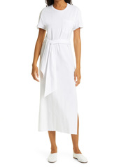 Women's Jonathan Simkhai Standard Sara Belted Pocket Organic Cotton Jersey T-Shirt Dress