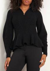 Jonathan Simkhai Women's Susanna Long Sleeve Polo Top In Black