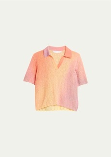 Jonathan Simkhai Women's Thelma Ombré Tee In Azalea Ombre