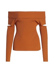 Jonathan Simkhai Zayla Compact Off-The-Shoulder Sweater