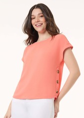 Jones New York Button Detail Blouse, Jasper Crepe