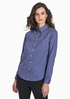 Jones New York Dotted Easy-Care Oxford Button-Up Shirt