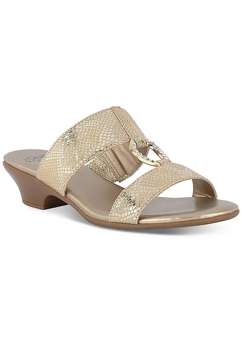 Jones New York Eanna Womens Embellished Slip-On Wedge Sandals