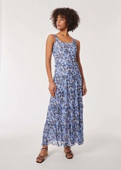 Jones New York Floral Tiered Chiffon Dress