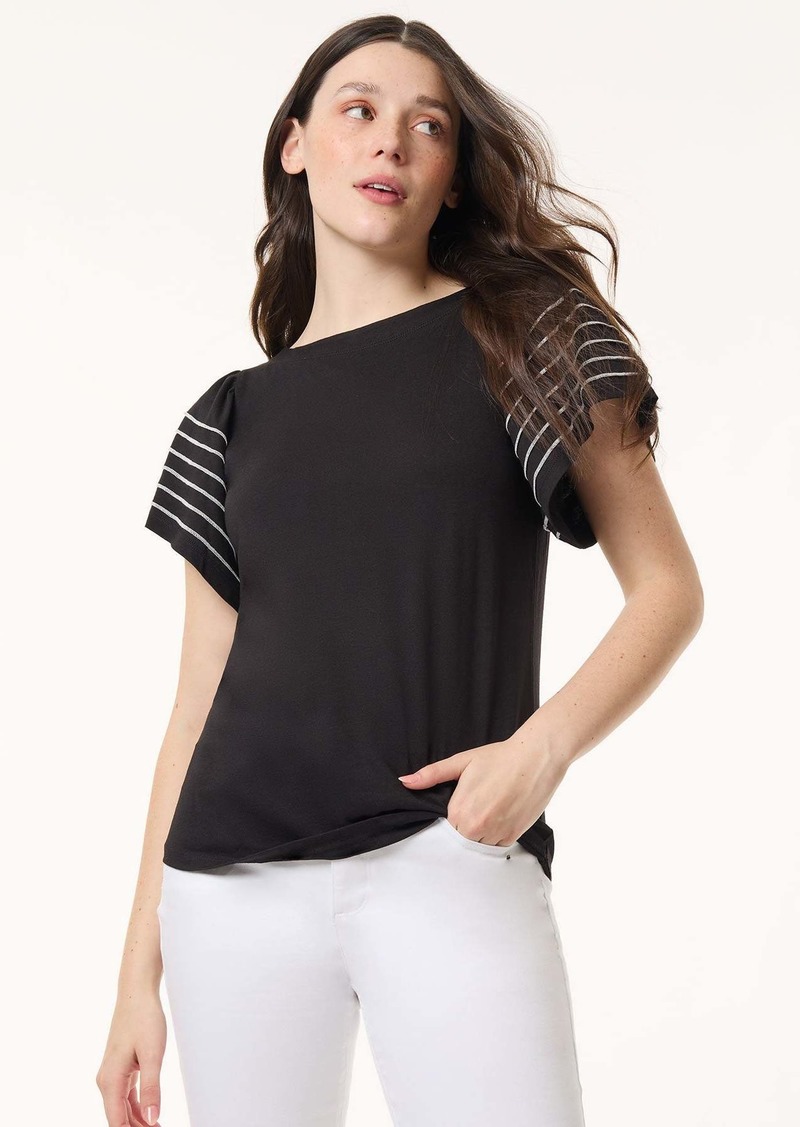 Jones New York Flutter Short-Sleeve Top, Cotton Modal