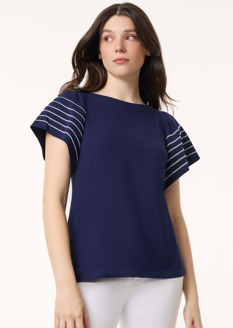 Jones New York Flutter Short-Sleeve Top, Cotton Modal