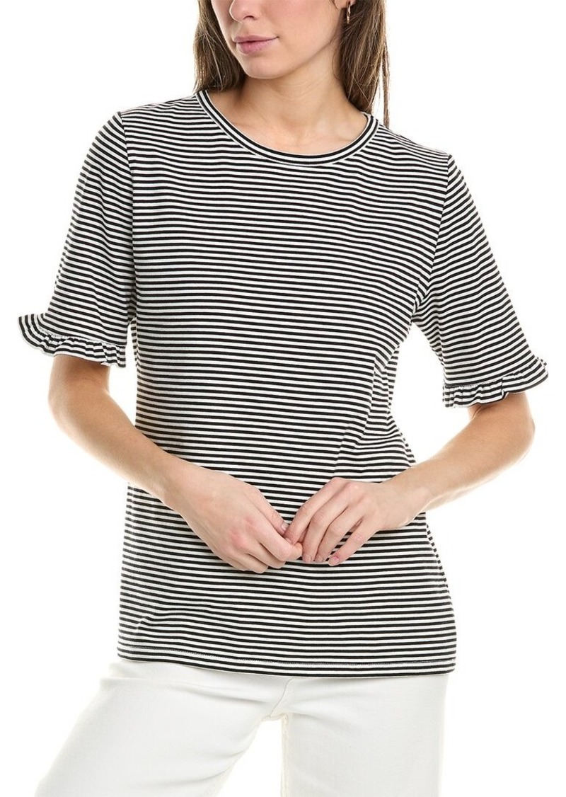 Jones New York Elbow Ruffle Sleeve T-Shirt