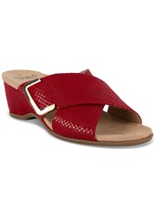 Jones New York Elzaa Slip-On Crisscross Dress Sandals - Red