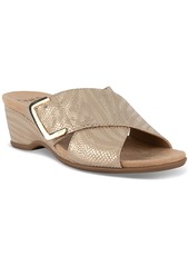 Jones New York Elzaa Slip-On Crisscross Dress Sandals - Soft Gold