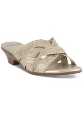 Jones New York Enny Embellished Slide Sandals, Created for Macy's - Light Gold