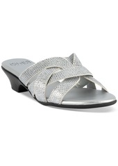 Jones New York Enny Embellished Slide Sandals, Created for Macy's - Silver