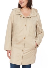Jones New York Hooded Water-Resistant Raincoat