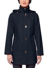 Jones New York Hooded Water-Resistant Raincoat