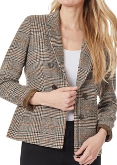 Jones New York Houndstooth Check Faux Double Breasted Jacket