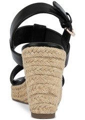 Jones New York Isortee Strappy Espadrille Wedge Sandals, Created for Macy's - Black