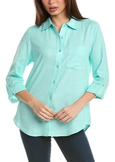 Jones New York Linen-Blend Big Shirt