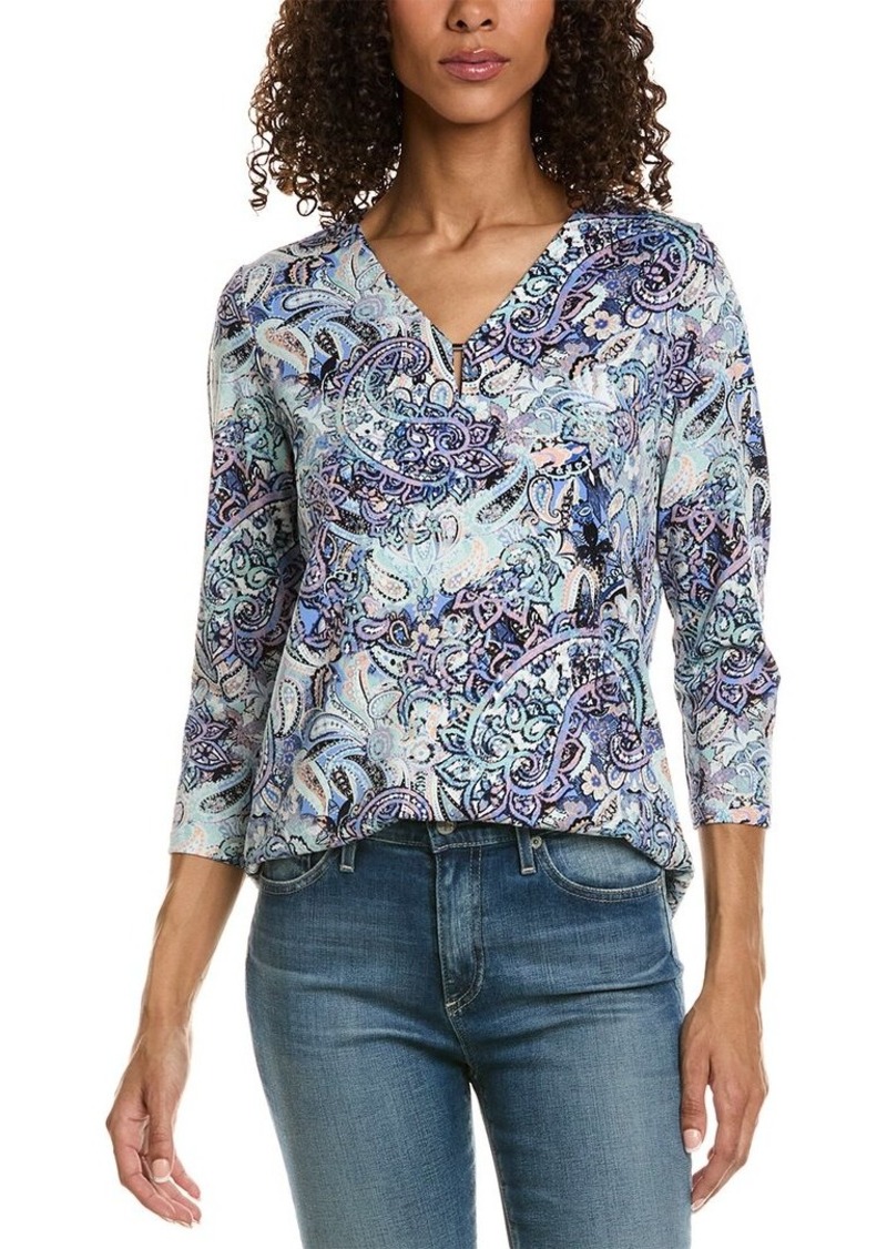 Jones New York Noodle Print Top