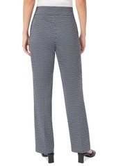 Jones New York Petite Printed Pull-On Seamed Wide-Leg Trousers - Jones Black