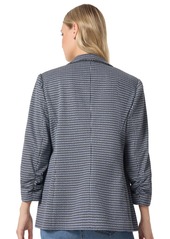 Jones New York Petite Ruched-Sleeve Open-Front Jacket - Jones Black