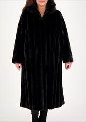 Jones New York Plus Size Hooded Faux-Fur Maxi Coat