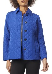 Jones New York Quilted Button Front Jacket