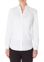 Jones New York Solid Button-Up Cotton Shirt