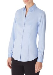 Jones New York Solid Button-Up Cotton Shirt