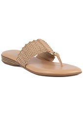 Jones New York Women's Sonal Woven Thong Flat Sandals - Coral